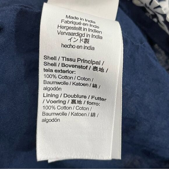 J.Crew Floral Printed Flutter-Sleeve Mini Dress Size 00 Navy White Yellow - Picture 8 of 9